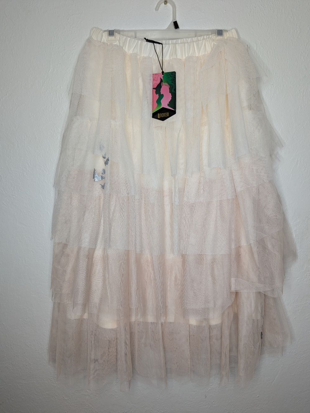 NWT Wicked X Paul Tazewell Target Glinda Tulle Cream Pink Skirt Women's Size S